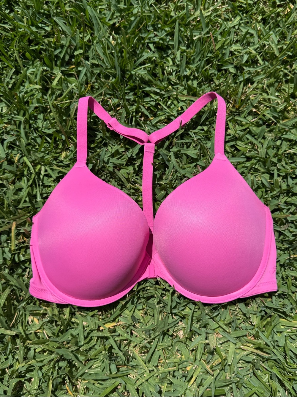 VS Pink Hot Pink Racerback Push-Up Bra